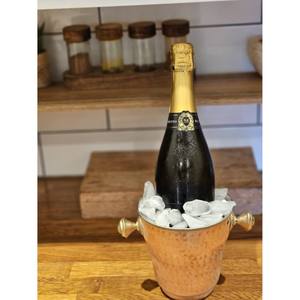 Seau à glace décoratif en cuivre à motif floral 5L pour servir les boissons, design luxueux et élégant, en métal - Product Image 3