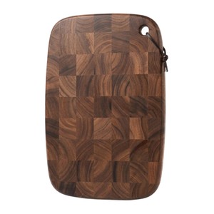 Juego de 3 tablas de cortar de madera con asas, elegantes tablas de nogal negro para preparar alimentos en la cocina y como plato para servir. - Product Image 3