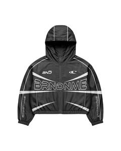 Ensemble de survêtement streetwear personnalisé 2 pièces, coupe-vent réfléchissant 3M, respirant, léger, en nylon, avec sweat à capuche et pantalon de jogging - Product Image 6