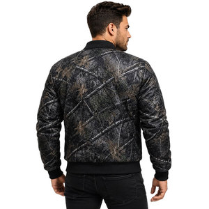 Custom Black Camo Quilted Bomber <b>Jacket</b> for Men Women <b>Zip</b> <b>Up</b> Flight <b>Jacket</b> Windproof Winter Hunting Outdoor Tactical <b>Jacket</b> OEM - Product Image 4