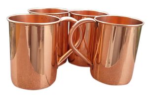 Copper cocktail mug set for elegant mocktail presentations hammered finish metal cups durable reusable kitchen party mugs - Product Image 2