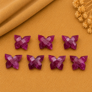 Perles de pierres précieuses facettées en forme de papillon rubis 14x10mm pour la fabrication de bijoux, perles en vrac en gros, fournitures artisanales faites à la main - Product Image 2