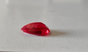 Rubí precioso cultivado en laboratorio de alta calidad, forma de pera, piedra suelta de color rojo intenso, piedra sintética para la fabricación de joyas al por mayor. - Product Image 4
