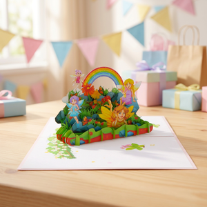 Meilleure Vente : Carte Pop-up 3D Jardin des Fées, Design Personnalisé, Artisanat en Papier Fait Main, Décoration d'Intérieur, Origine Vietnam, Pâques et Thanksgiving - Product Image 1