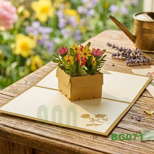 การ์ดเชิญงานวันเกิดแบบ 3 มิติ รุ่น BG071 ของ ANN HANDICRAFT แบบกำหนดเอง 2 สี ตัดด้วยเครื่องดิจิตอล เคลือบด้าน รูปทรงสี่เหลี่ยมผืนผ้า เป็นมิตรกับสิ่งแวดล้อม - Product Image 4