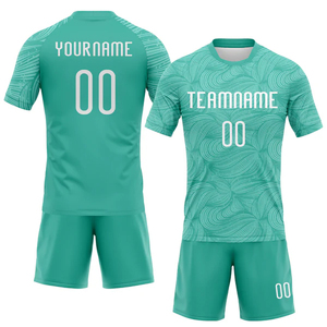 Uniformes de Fútbol para Adultos, Camiseta de Fútbol con Estampado Digital Personalizado OEM, Ropa Deportiva de Secado Rápido, Kits de Fútbol 100% Poliéster - Product Image 3