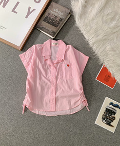 Blusa Corta de Crepé de Algodón para Mujer SUBICI L352859, Camisa sin Mangas con Botones y Cordón Lateral, Top Informal - Product Image 2