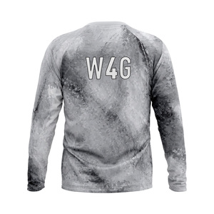 T-shirt de sport à manches longues et col rond imprimé par sublimation personnalisée, séchage rapide, en Spandex/Polyester, haut de loisirs pour homme toutes saisons - Product Image 6
