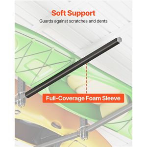 Sistema di Stoccaggio per Kayak Regolabile e Resistente, Supporto a Soffitto per 2 Kayak, Sistema di Stoccaggio Sospeso per Garage - Capacità 250 Libbre - Product Image 5