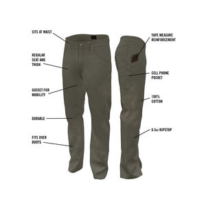 Pantalones de Trabajo para Hombre, Grises, de Poliéster, Transpirables, Corte Recto, con Bolsillos Tipo Holster, Certificación CE, Protección Contra Pinchazos, para Uso en Exteriores - Product Image 4