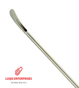 Elevador Quirúrgico de Succión para Cuero Cabelludo, 24 cm, Punta de 7 mm de Ancho, Ligeramente Curvada, de Acero Inoxidable, Instrumento Facial para Endoscopia - Product Image 2