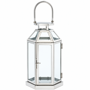 Lanterne à bougie géométrique dorée au design luxueux, porte-bougie moderne en verre côtelé trapézoïdal pour la décoration de table de mariage ou d'événement - Product Image 5
