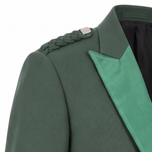 Veste Prince Charlie verte pour homme, tenue écossaise, vêtement de mariage formel, coupe classique, matière polyester - Product Image 4