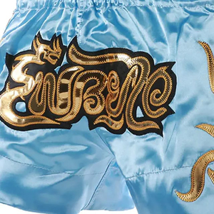 Shorts de Muay Thai sur mesure de haute qualité, vêtements d'arts martiaux haut de gamme, 95% polyester, 5% élasthanne, impression par sublimation personnalisée - Product Image 4