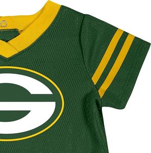 Vestido Jersey para Bebé Niña de los Green Bay Packers con Braguitas, Verde y Amarillo, con Malla, Temática de Fútbol Americano, Conjunto Deportivo - Product Image 5