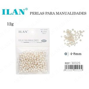 Perle Ilan per artigianato 4-8mm beige, sacchetto da 12g - Product Image 3