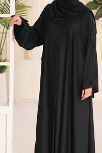 Abaya ouverte sur le devant en tissu Nida de style premium Dubaï, vêtement musulman traditionnel, robe maxi islamique élégante, tenue modeste, couleur personnalisée - Product Image 4