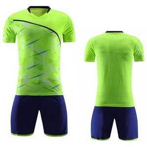 Custom Men's Soccer Jersey and Shorts Set Yellow Geometric Print V-Neck Short Sleeve Moisture Wicking Polyester <b>Athletic</b> Fit - Product Image 5