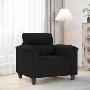 Poltrona Nera da Soggiorno, Design Elegante con Comfort e Stile - Product Image 1