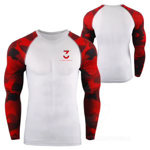 Maillots de compression ajustés de qualité supérieure pour hommes, en Spandex/Polyester, avec coutures triples, séchage rapide, pour les pratiquants avertis - Product Image 3