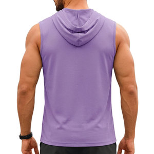 Débardeur à capuche respirant personnalisé pour homme à prix abordable – Idéal pour la musculation, le fitness et l'entraînement en salle de sport (OEM) - Product Image 2