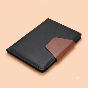 Aurelux <b>A5</b> Premium Fabric PU Leather Case Bound Executive Planner Diary <b>Notebook</b> Magnetic Flap Closure Brown Beige <b>Cover</b> Pad 80 - Product Image 5