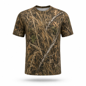 เสื้อยืดลายพรางเป็ดแขนสั้นสั่งทำขายส่ง เสื้อยืดลายพรางสำหรับล่าสัตว์สำหรับผู้ชาย - Product Image 1