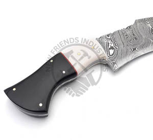 Nouvelle édition, vente en gros, couteau Bowie artisanal en acier Damas de 13 pouces, couteau à lame fixe, couteau de chasse en plein air avec manche en corne d'os - Product Image 4