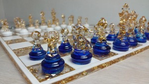 Custom Children Modern Resin <b>chess</b> Epoxy Resin <b>Chess</b> <b>Board</b> <b>Set</b> High Quality Clear Resin <b>board</b> <b>Chess</b> Pieces <b>board</b> - Product Image 2