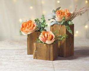 Florero de Madera Natural para Decoración Minimalista del Hogar, Centro de Mesa para Bodas o Eventos - Product Image 5