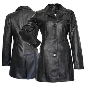 OEM 100% Manteau en cuir chaud d'hiver de haute qualité pour femmes Meilleure vente Respirant et à bas prix Conceptions personnalisées Teint en couleur unie - Product Image 6