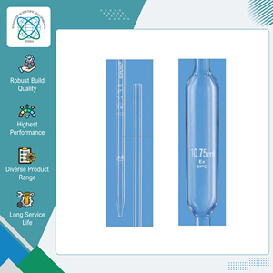 ซัพพลายเออร์อินเดียของขวดแก้วใส่นมมาตรฐาน ISI ขนาด 10.75 มล. พร้อมหลอดดูดนมสำหรับจ่ายนมในบิวทิโรมิเตอร์ขนาด 10.75 มล. - Product Image 2
