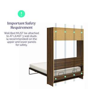 <span class=keywords><strong>Cama</strong></span> Plegable Vertical Multifuncional Moderna de Fácil Montaje, Muebles de Dormitorio con Mecanismo de <span class=keywords><strong>Cama</strong></span> Murphy, <span class=keywords><strong>Escritorio</strong></span> <span class=keywords><strong>y</strong></span> Estante - Product Image 6
