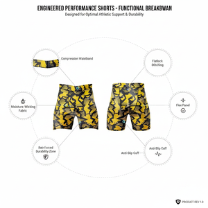 Whole Sale Cheap Price Digital Printed High Elastic Waist Stretchy Spandex Polyester Compression Shorts Running Boxing Training - Product Image 2