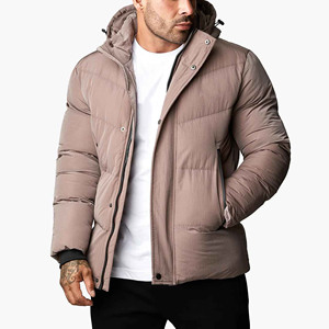 Luxury Custom Hooded Puffer Jacket High Quality <b>Bubble</b> <b>Coat</b> Men Women Winter Outdoor Wear Warm Insulated Cotton Parka Front Logo - Product Image 1