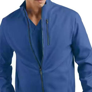 Chaqueta Médica Azul con Cierre para Hombre, Uniforme de Hospital, Blusa Médica de Poliéster Tejido para Uso Médico - Product Image 2