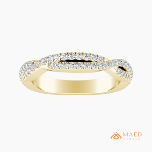 แหวนหมั้นเพชรโมอิสซาไนต์ชุบทอง 18K ดีไซน์เกลียว สำหรับผู้หญิง เครื่องประดับหรูหราจากกูร์การัต เหมาะสำหรับเป็นของขวัญในงานฉลองครบรอบ - Product Image 1