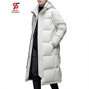 Parka longue matelassée résistante au vent, protection ultime contre le froid, rembourrage épais, pour activités de plein air - Product Image 1