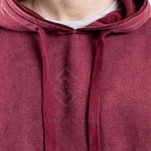 Sweat-shirts à capuche en molleton délavé à l'acide pour homme, couleur unie, coupe ample, vêtements de mode hiver - Product Image 6