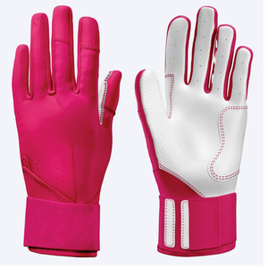 Guantes de Bateo de Cuero Personalizados en Negro/Blanco, Acolchados, con Cierre de Hebilla Ambidiestro, Tejido de Punto, Multitalla para Adultos, Béisbol - Product Image 1