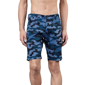 Pantalones Cortos para Hombre con Estampado Gráfico Azul, Estilo Urbano, Ecológicos, Antiarrugas, de Secado Rápido y Transpirables, 100% Algodón Oxford, Cintura Media - Product Image 5