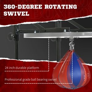 Piattaforma da Parete per Sacco da Boxe da 10 Pollici, Nera, Regolabile con Rotazione a 360 Gradi, Strumento di Allenamento di Qualità - Product Image 6