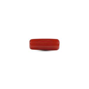 Natural Red Coral 6.1 Carat Oval Cabochon Loose Gemstone for Fine Jewelry - Product Image 2