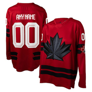 Maillot de hockey sur glace personnalisé de haute qualité, 100 % polyester, tissu respirant, uniforme d'été pour équipe, manches courtes, impression numérique, vente en gros - Product Image 5