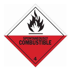 Étiquettes d'expédition autocollantes durables à combustion spontanée 4x4 pouces pour le transport de matières dangereuses - Product Image 2