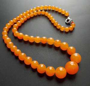 <b>Blue</b> Turquoise Resin Beaded <b>Necklace</b> Round Ball Shape Women's Fashion Jewelry Colored Beads Chain Type - Product Image 5