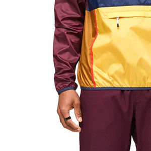 Custom Logo <b>Men's</b> Retro Color Block <b>Half</b> <b>Zip</b> Windbreaker Hooded Pullover <b>Jacket</b> Lightweight Waterproof Outdoor Anorak Coat - Product Image 4