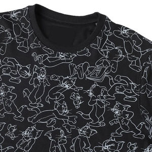 เสื้อสเวตเชิ้ตคอกลมพิมพ์ลายการ์ตูนสีดำสำหรับผู้ชายทรงปกติแบบถักสวมใส่สบายๆสำหรับฤดูใบไม้ร่วง - Product Image 6
