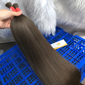 Extensions de cheveux vierges Remy 100% naturels vietnamiens, cuticules alignées, style ondulé, couleur claire, 8-32 pouces, 100 grammes, cheveux bruts en vrac - Product Image 1