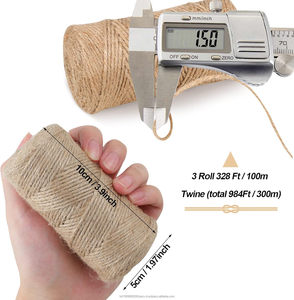 Cordel de Yute Natural de 1.5mm y 3 Capas para Tejer a Mano y Bordar. 100% Ecológico, Antibacteriano, Reciclable, Duradero (1 Rollo) - Product Image 5